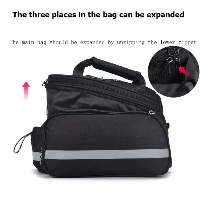 Bicycle Rear Rack Bag 27L Large-capacity Waterproof Bike Backseat Bag Outdoor Riding Mountain Cycling Rear Shelf Luggage Bag