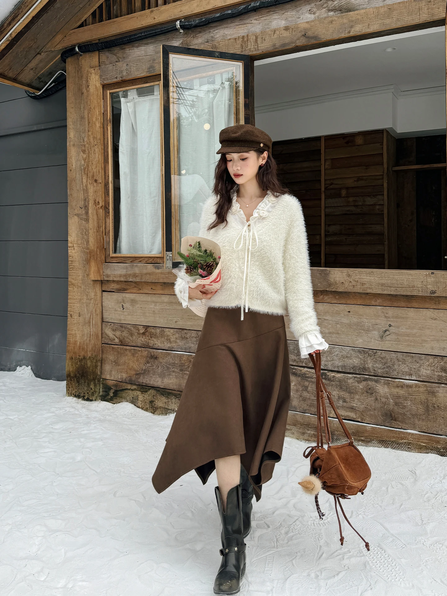 

Мягкий корейский вязаный свитер с V-образным вырезом и пайетками для женщин, повседневный кардиган с длинными рукавами, укороченный, на пуговицах, с меховой отделкой