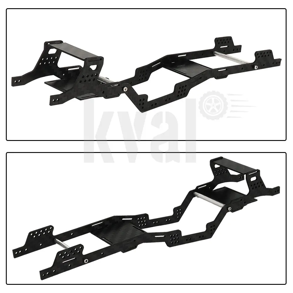 1:24 LCG Carbon Fiber Chassis Kit Frame Girder for 1/24 RC Crawler Axial SCX24 Jeep Gladiator Upgraded Parts