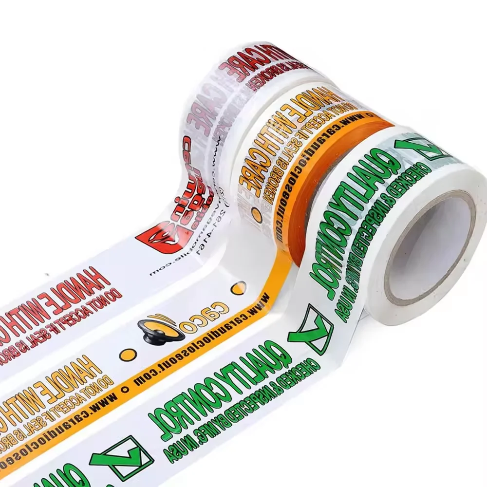 《Customization》Waterproof Adhesive Sticky Custom Printing Printed logo Transparent Adhesive Packing Box Sealing Rolls Of Bopp Ta