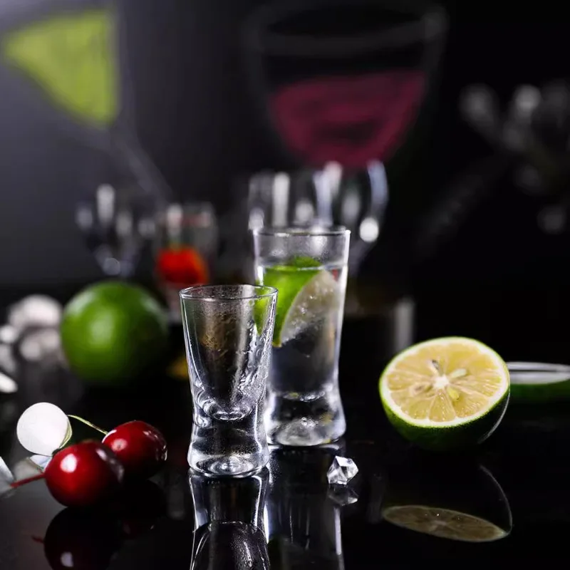 Creative crystal tall Baijiu cup set household small wine one bullet cup