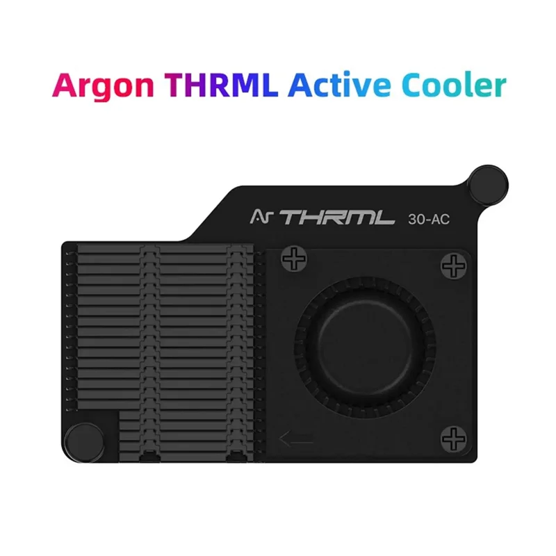 AU61-1 Piece Active Cooler Fins Radiator Aluminum Alloy For Raspberry Pi 5 Argon THRML Active Cooling PWM Fan Passive Cooling -