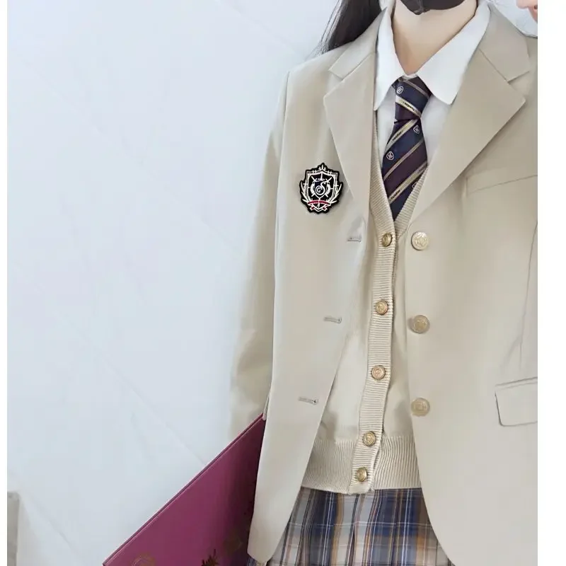 Distintivo delle donne Insignia Blazer Jacket High School Uniform studenti Girl Loose Outwear Coat College Style abito giapponese Harajuku No