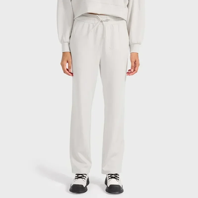 

Lemon Autumn and Winter Loose Leisure Sports Straight Long Underwear Women Liquid Air Layer Soft Waxy Skin Fashion Everything