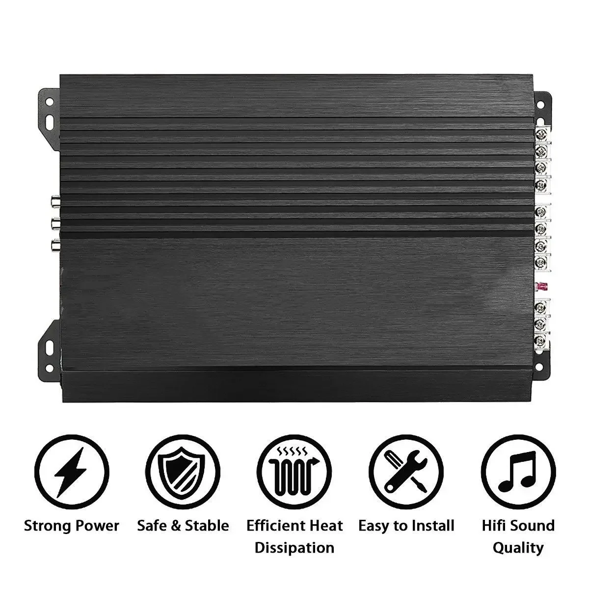 

Надежный 4-канальный четырехполосный мощный автомобильный усилитель 12В для автозвука, модифицированный четырехполосный усилитель мощности