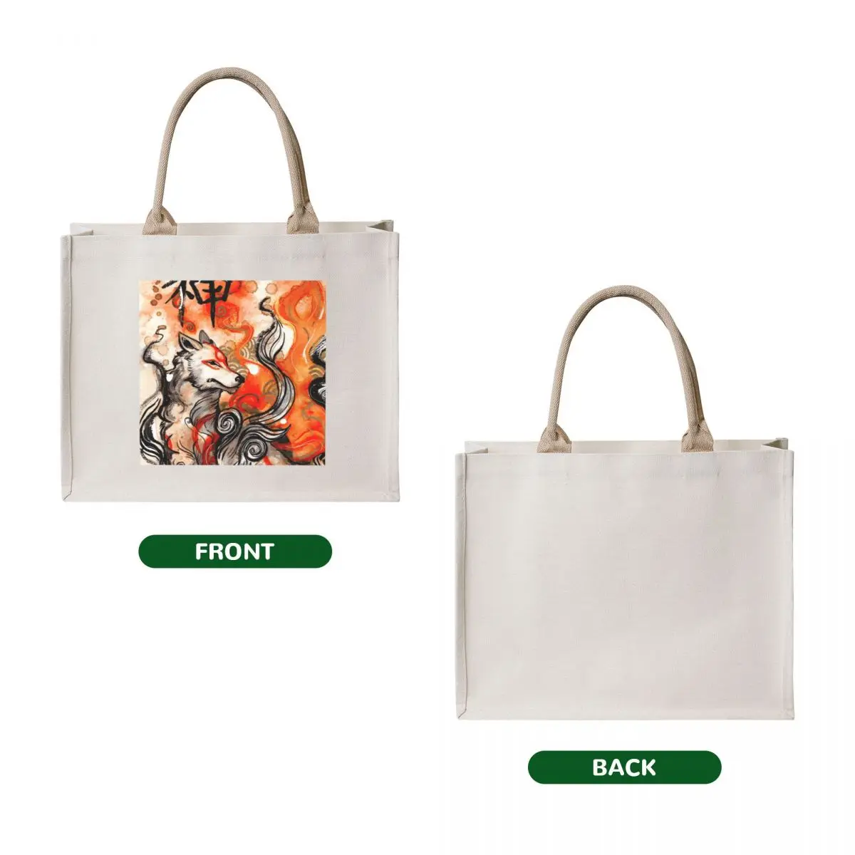 Okami Amaterasu Tote Bag Shopper handbag reusable grocery bags Gift bag women bag