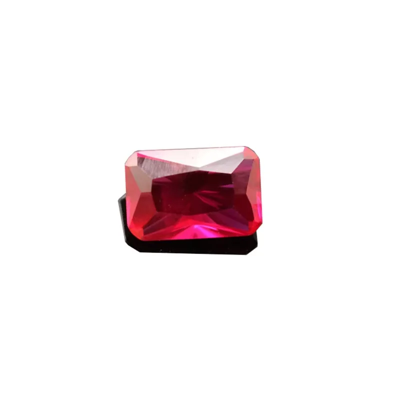 

Factory Wholesale Octagon 5# Red Corundum Synthetic Loose Gemstone For Jewelry Making