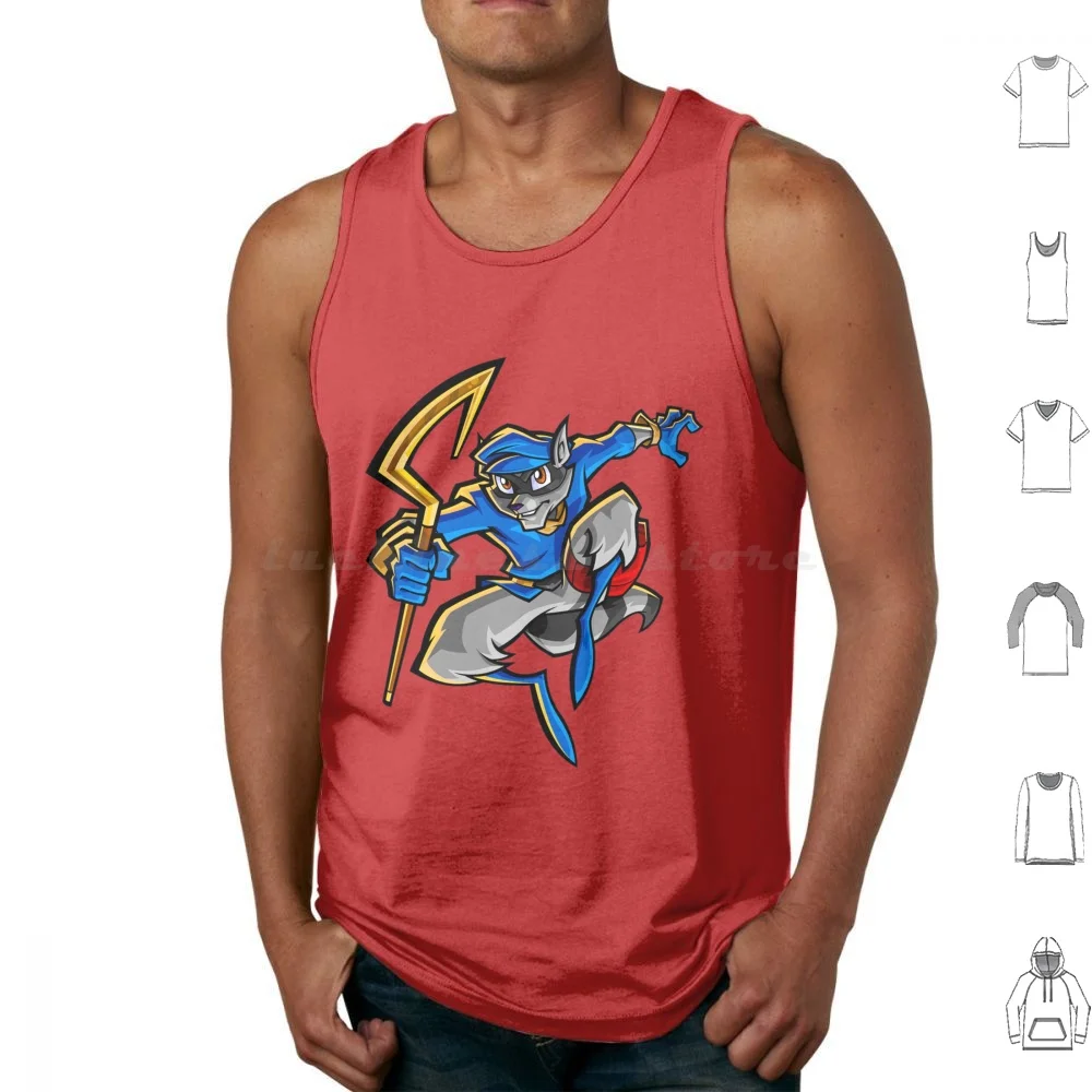 Sly Cooper Camisetas sin mangas Estampado Algodón Sly Cooper