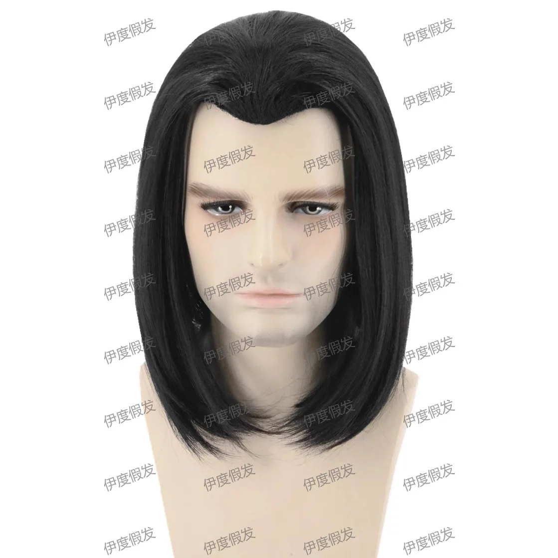 Synthetic Men's Black Widow's Peak Medium Straight Wig Costume Cosplay Party Halloween Roleplay Heat Resistant Fiber