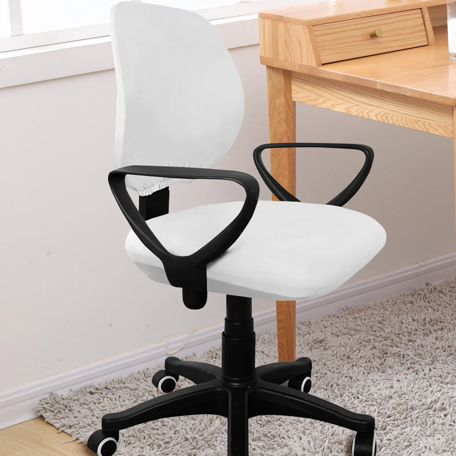 Solid Color Stretchy Chair Cover Elastic Split Design for Dining Room Banquet Wedding Party Office Meeting Ceremony Chair