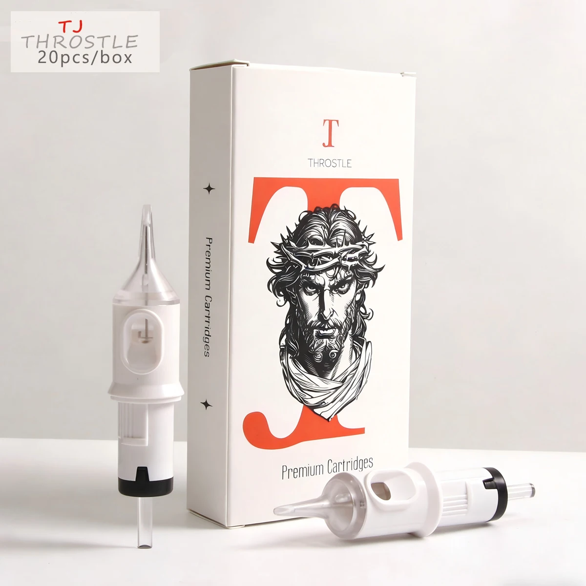 

TJ THROSTL 20pcs/box White Disposable Tattoo Needles Round Shader 0.18mm 0.25mm 0.30mm 0.35mm Liner RL RS SMP/PMU Needles