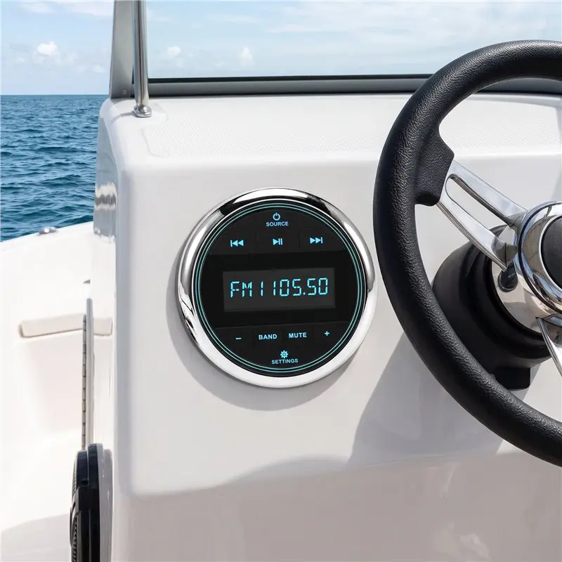 Powerful MP3 Player Bluetooth FM AM Marine Stereo Boat Radio For Yacht Motorcycles ATV UTV SUV RV Camp Camer