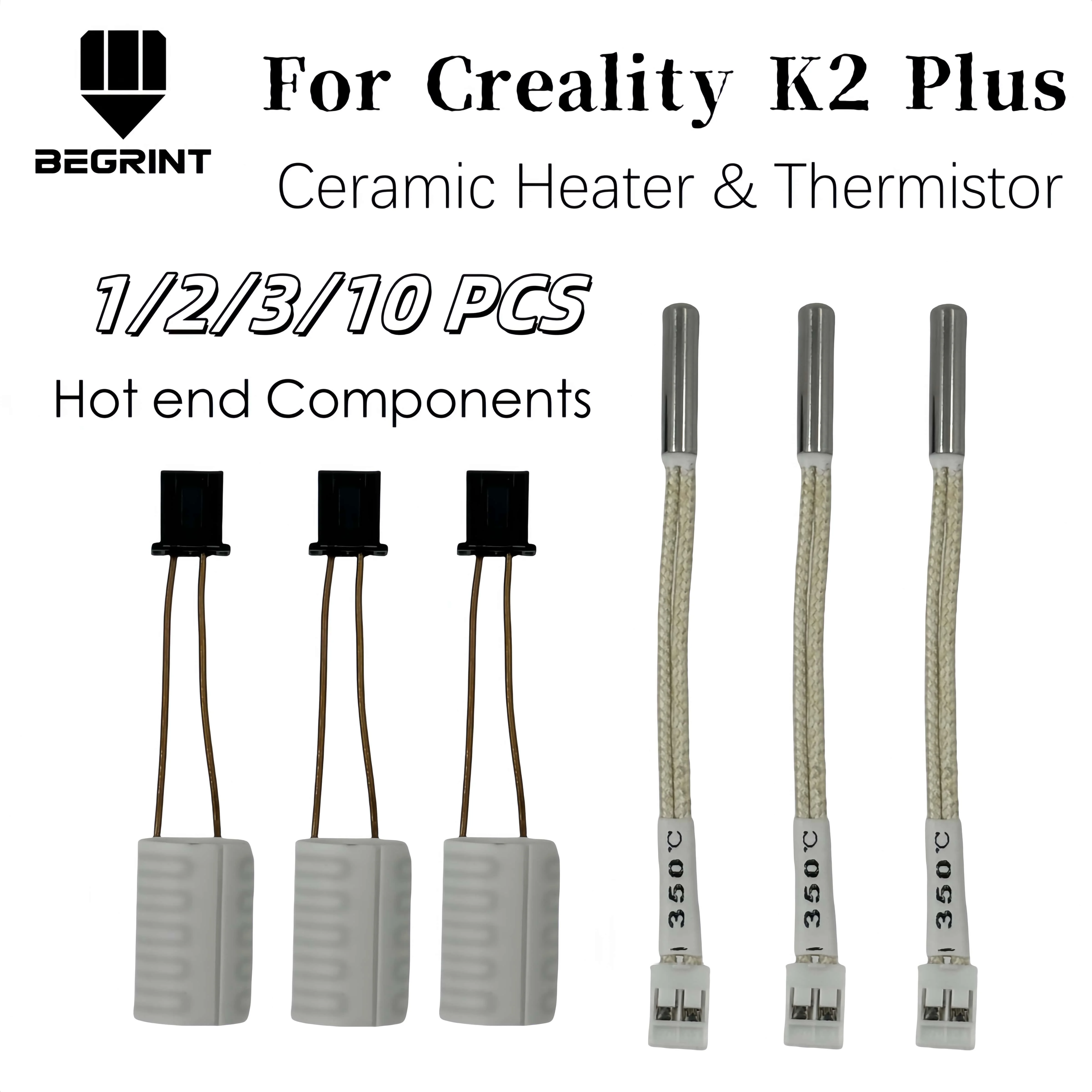 

For K2 Plus Hotend Thermistor Ceramic Heating Tube High Thermal Conductivity for Creality K2 Plus heating Block Accessories K2P