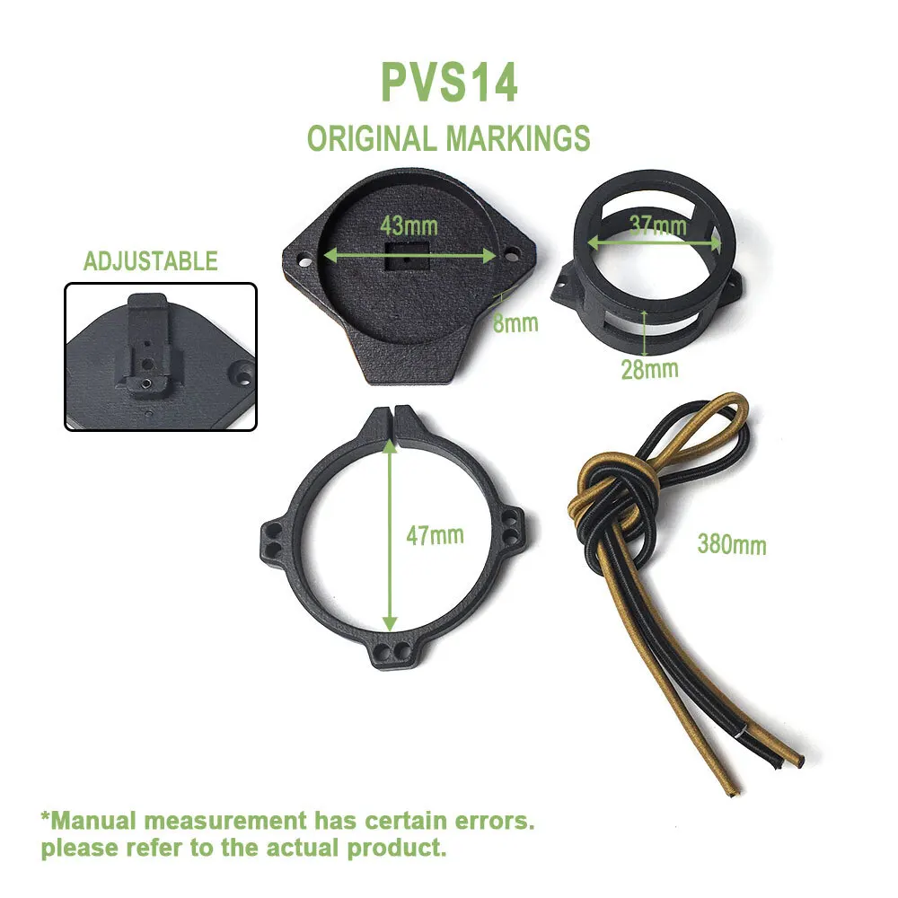 PVS14 Night Vision Scope Lens Cap Protective Cover Aperture Cap Nylon 3D Printing NVG Accessories