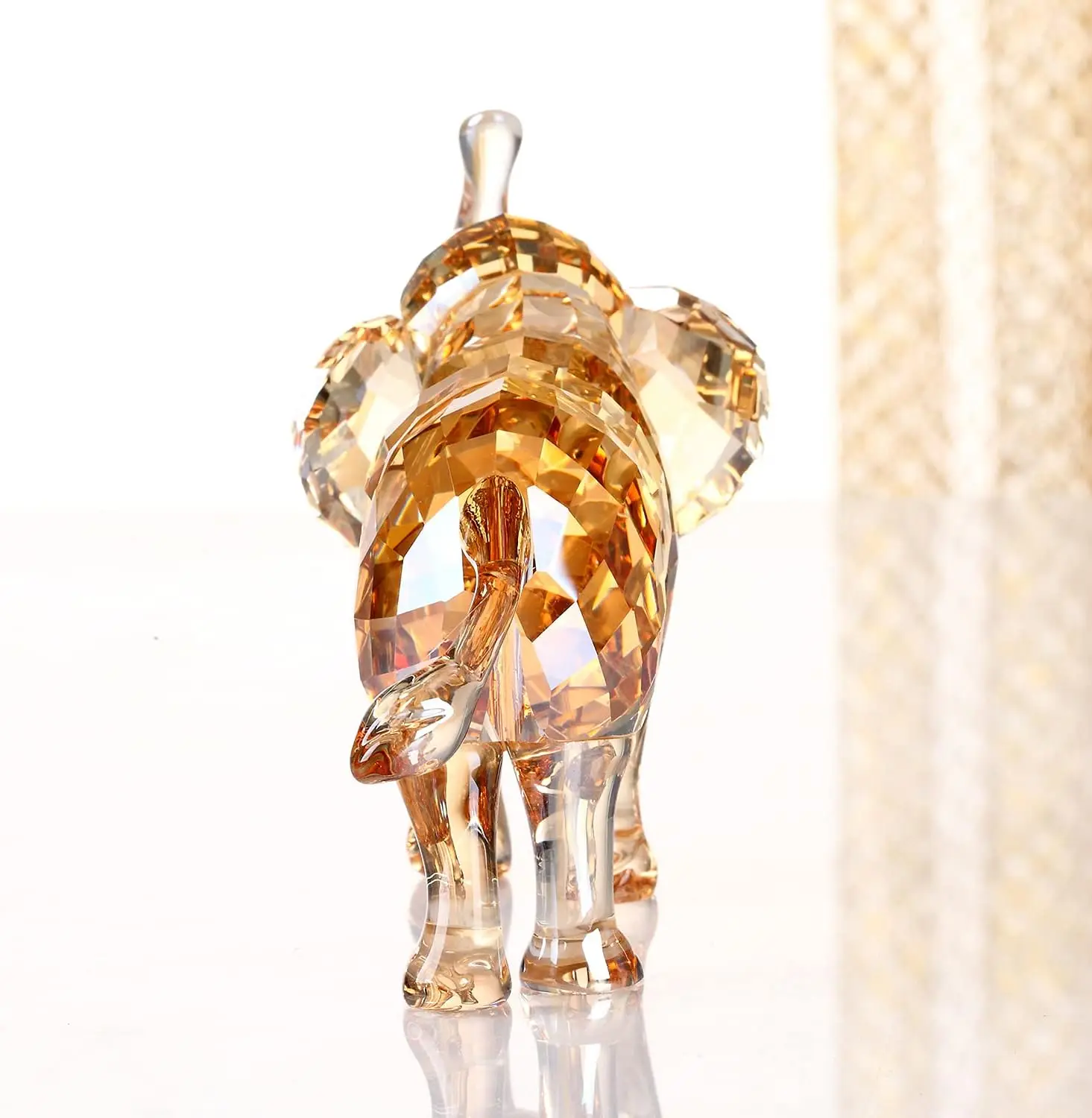 Imagem -04 - Estatueta de Elefante de Cristal Coleção Miniatura Ornamento Estátua Animal Colecionável Decoração Halloween Presentes de Natal