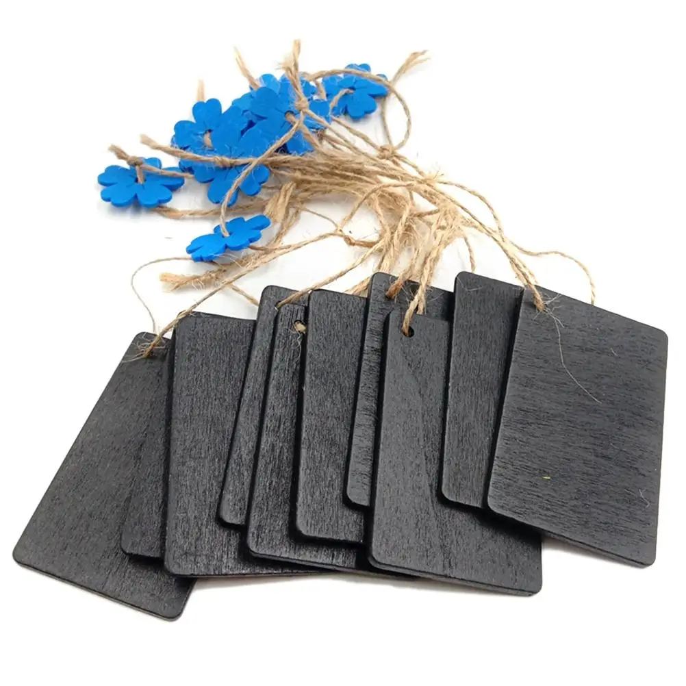 

10 Pcs Small Blackboard Hanging Plaque Wood DIY Craft Home Decor Welcome Sign Wall Hanging Furniture Accessories