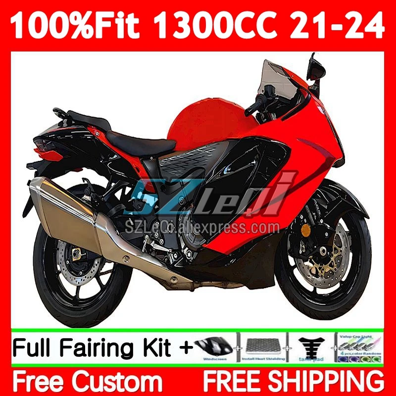 Injection Bodys For SUZUKI Hayabusa GSXR 1300 CC GSXR-1300 21 22 23 24 0No.16 GSXR1300 2021 Red black 2022 2023 2024 Fairing