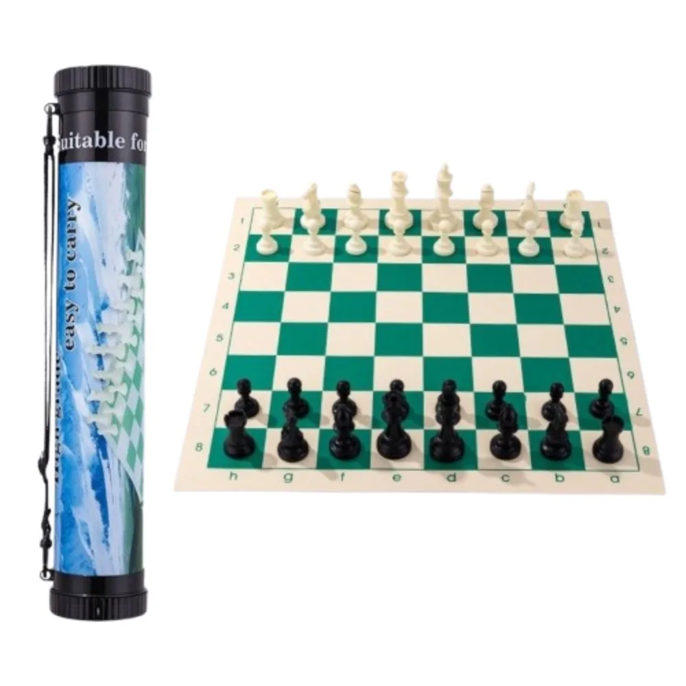 

36/42/51cm Chessboard Medieval Chess Set Folding Board Resin Tournament Chess Board Games Rollable Non Slip Mat