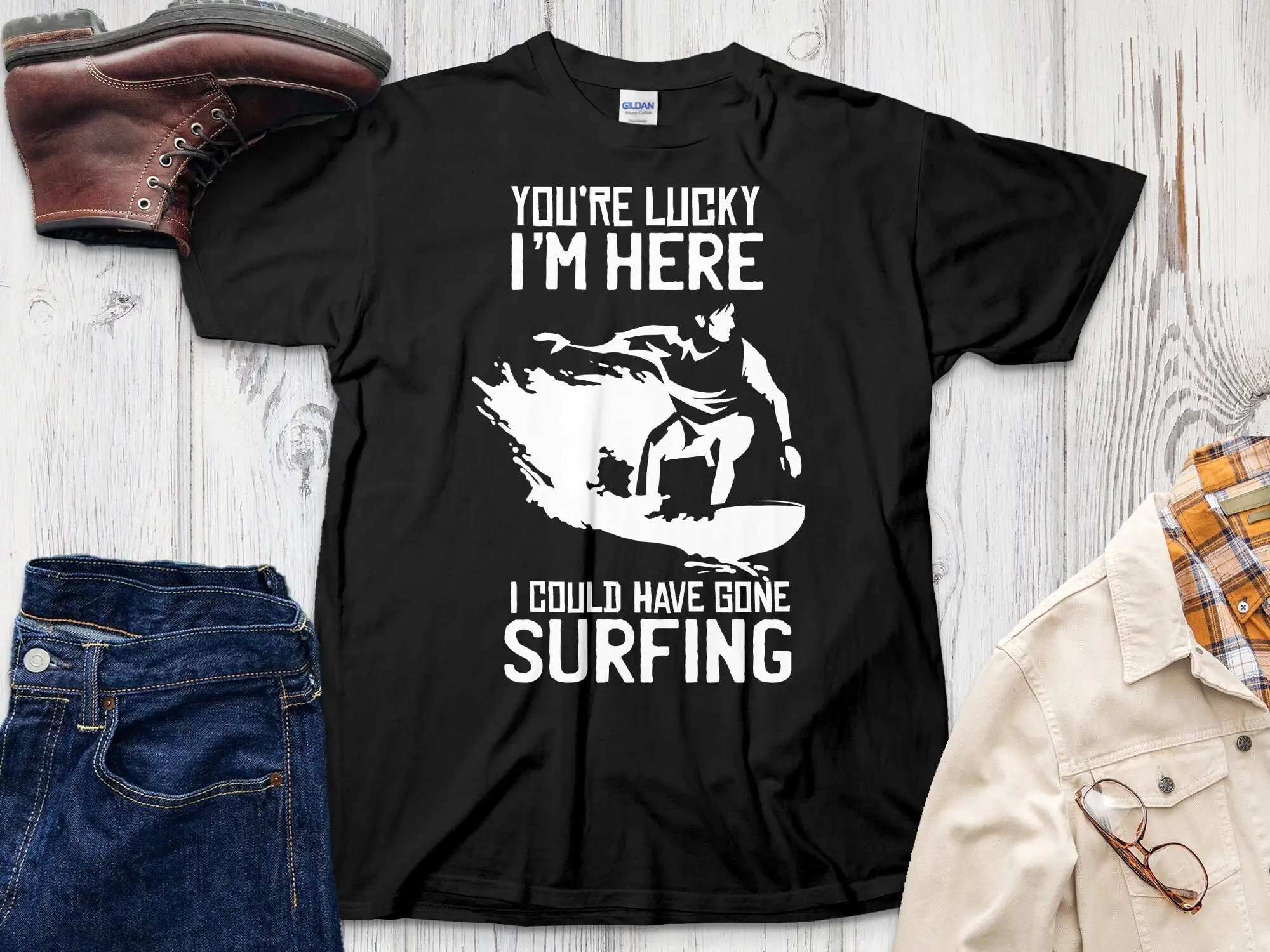 Surfing Saying Surfer T Shirt Surf Idea Surfboard