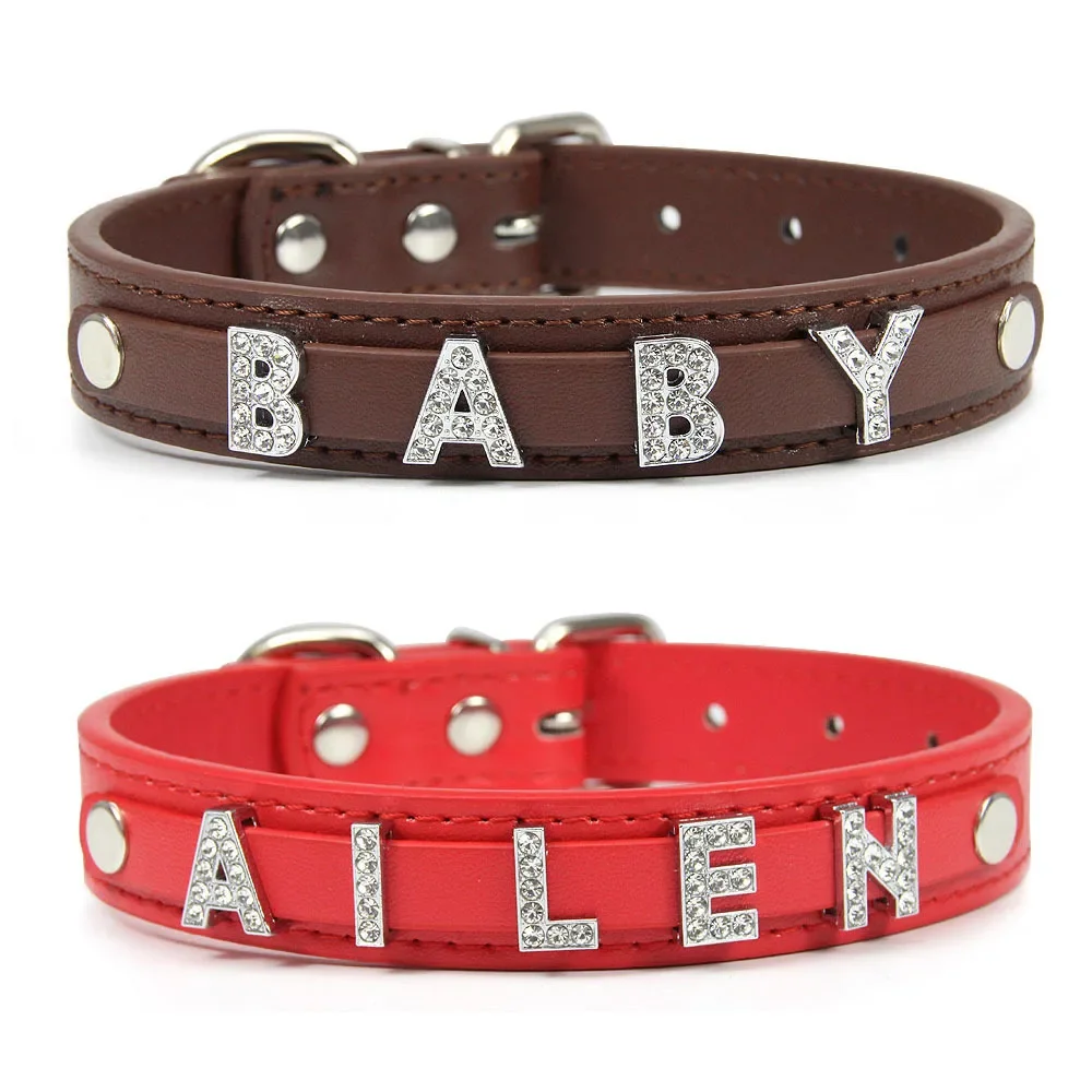 Großhandel 10mm Strass Dia Buchstaben Charms Für Schmuck Machen Frauen Armband Alphabet A-Z Haustier Kragen Halskette DIY Zubehör