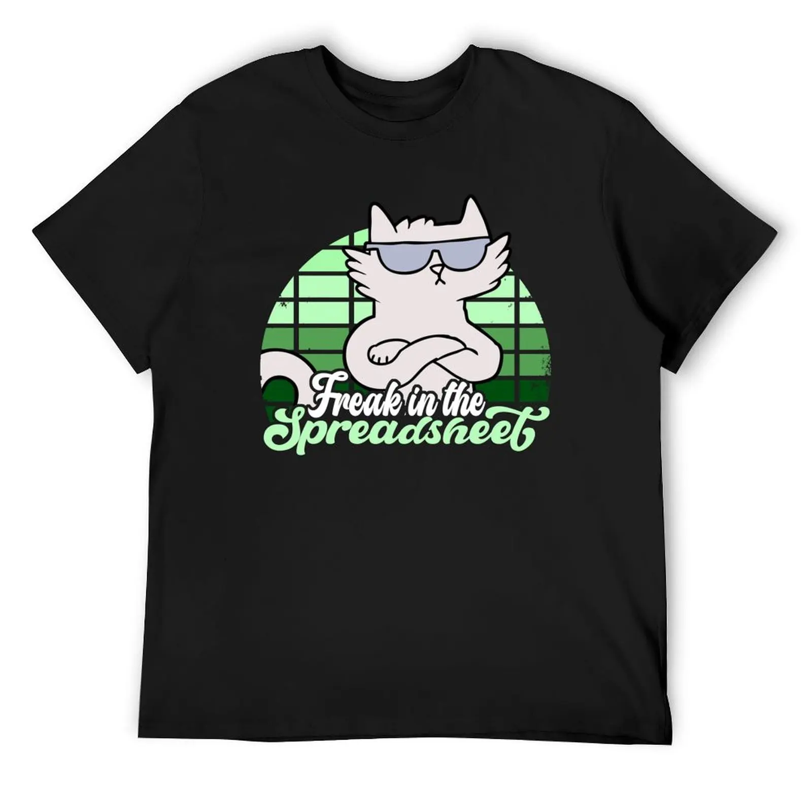 freak in spreadsheets excel cat accountant accounting gift T-Shirt tops anime stuff customizeds shirts men