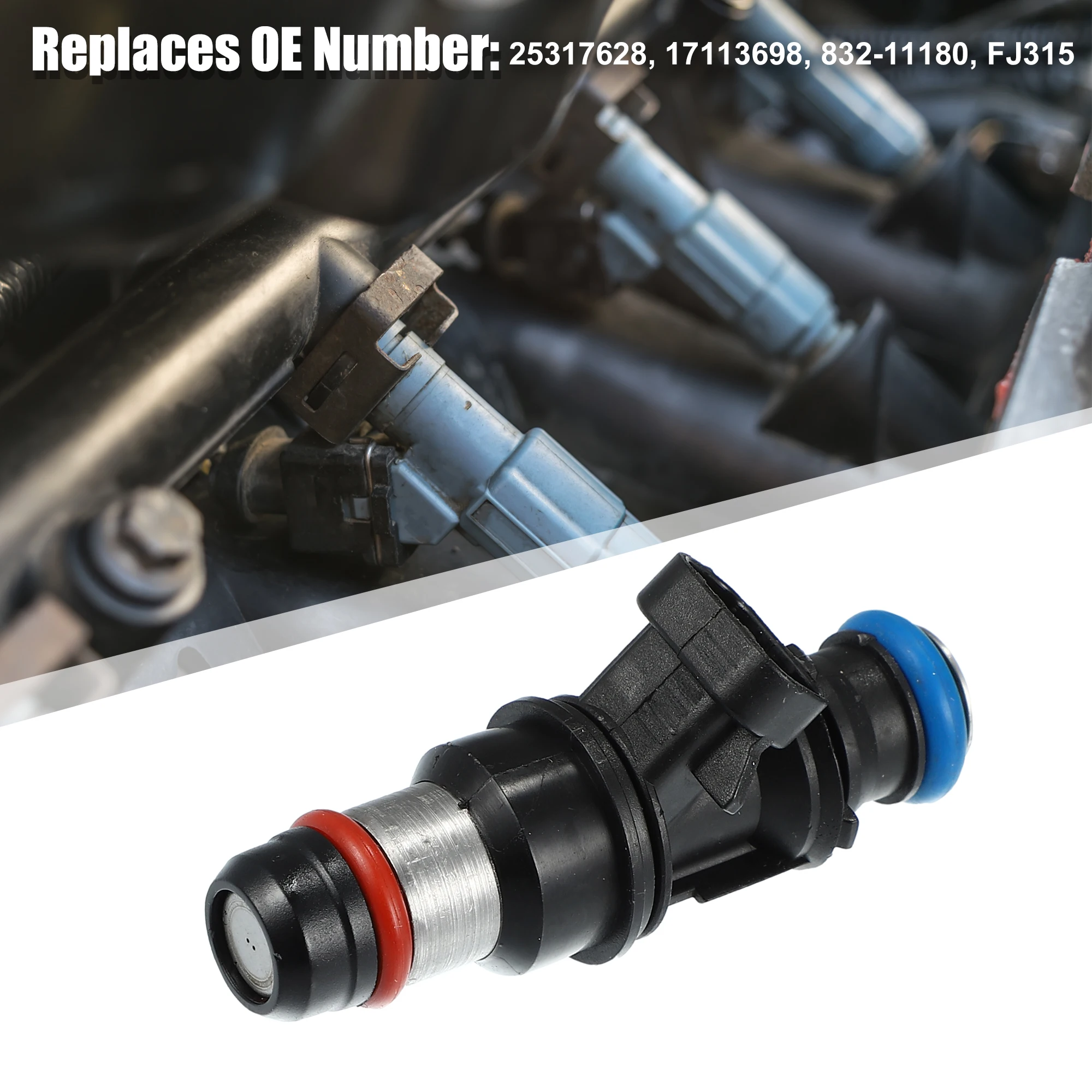 

UXCELL 8 шт. 25317628 Топливная форсунка для Chevy Silverado 1500 2500 3500 HD 6.0L 2001-2006