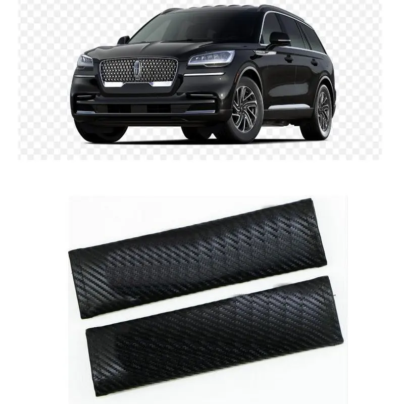 

Carbon Fiber CF style Safety Seat Belt Cover For Lincoln mkc mks mkt mkx mkz Navigator Corsair Aviator