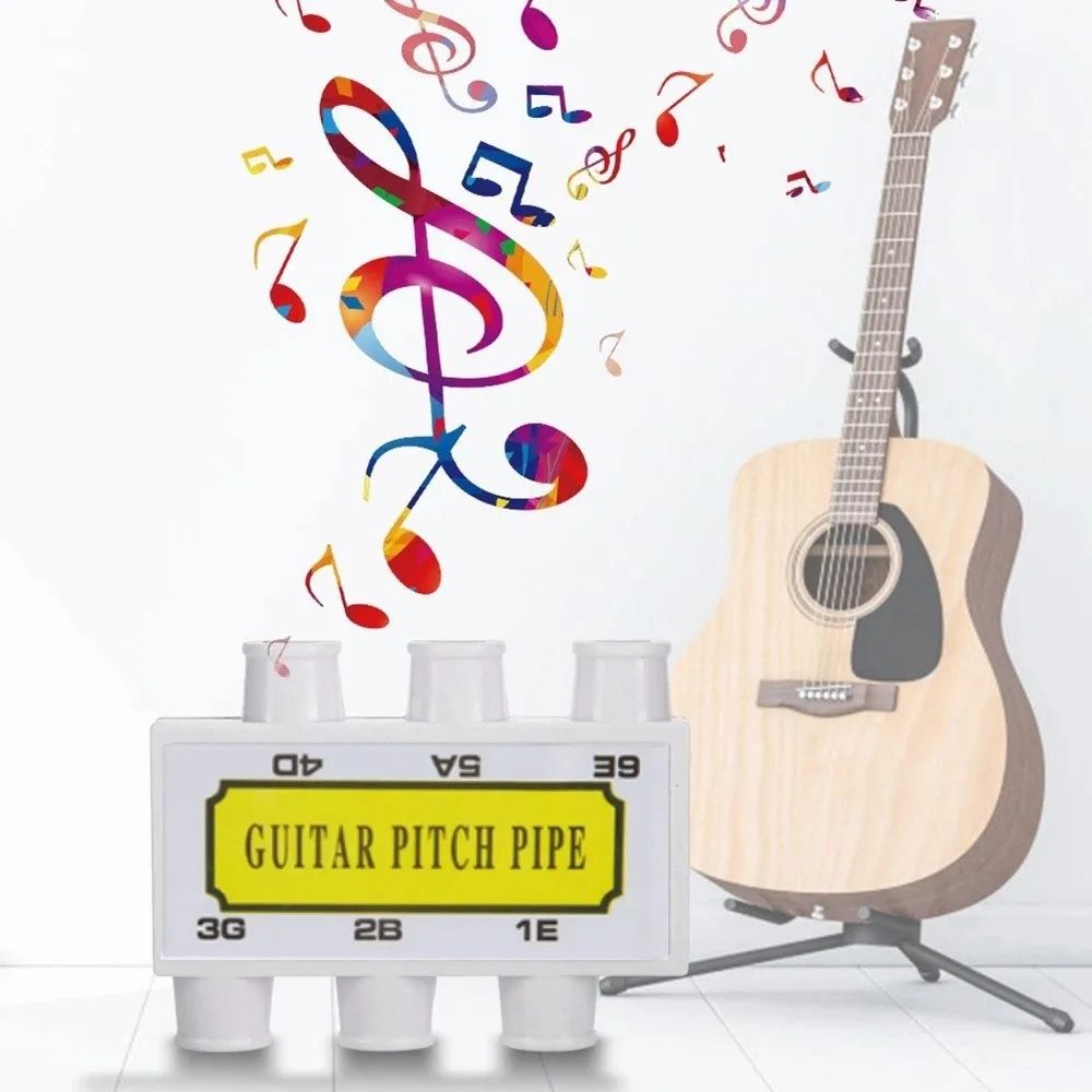 ​E B G D A E Tones​ Tuner Pitch Pipe Plastic Shell​ Six hole Pitch Pipe ​With Carrying Case​ ​Guitar Tuner Pipe​