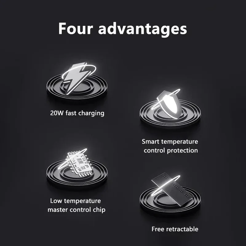 100W Car Charger Car Super Fast Charge Flash Charging Telescopic Cable Four-in-one Point Smoker Car Charging