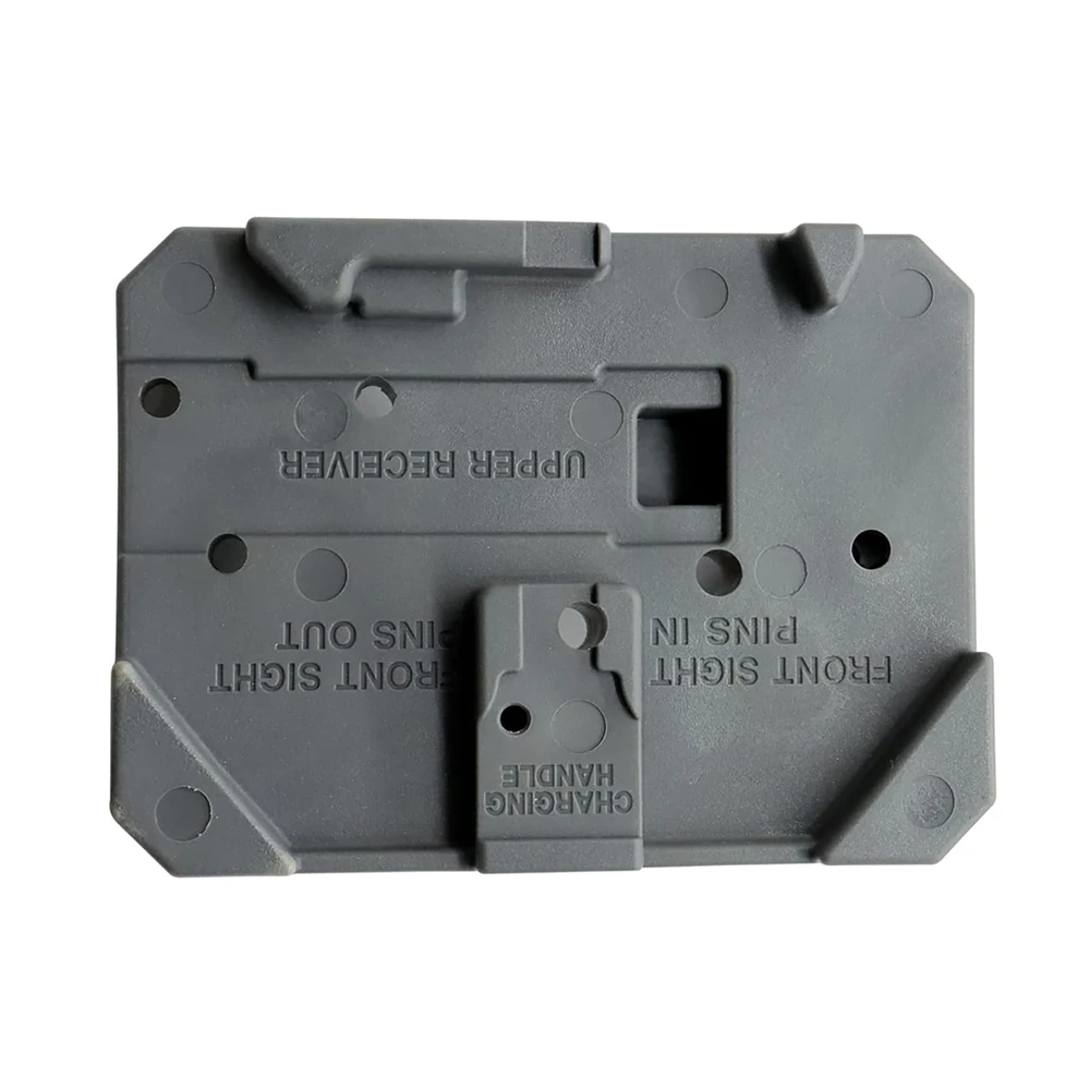 AR 15 Armorers Bench Block Gray Plastic Rifle Reassemble Assembly Repair Tool Pedestal view 3