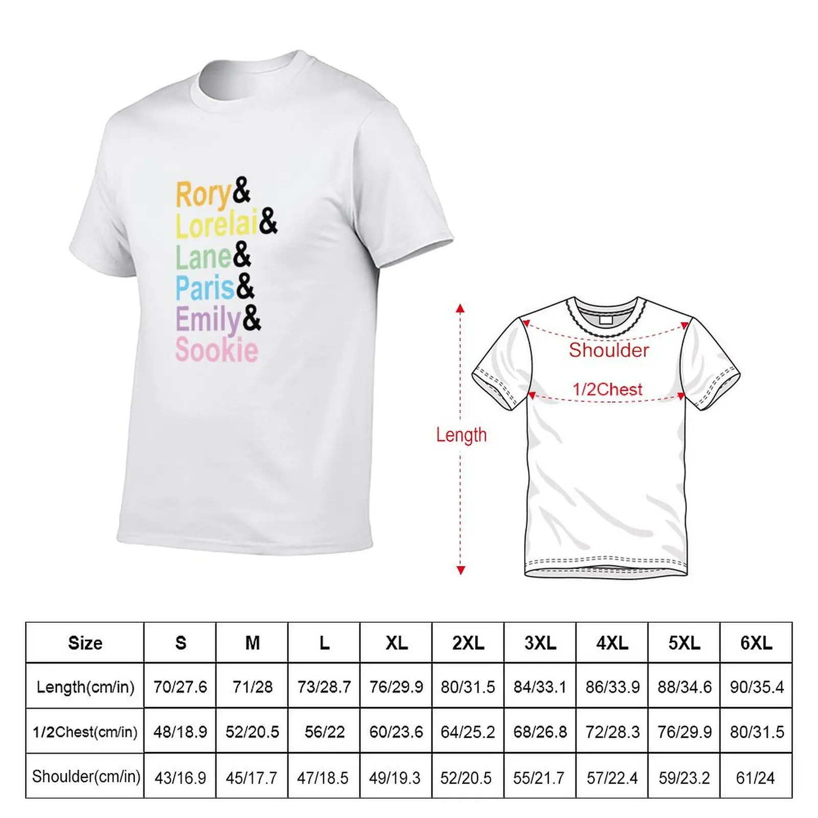 Rory&Lorelai&Lane&Paris&Emily&Sookie T-Shirt summer clothes oversizeds anime clothes kawaii clothes heavyweight t shirts for men