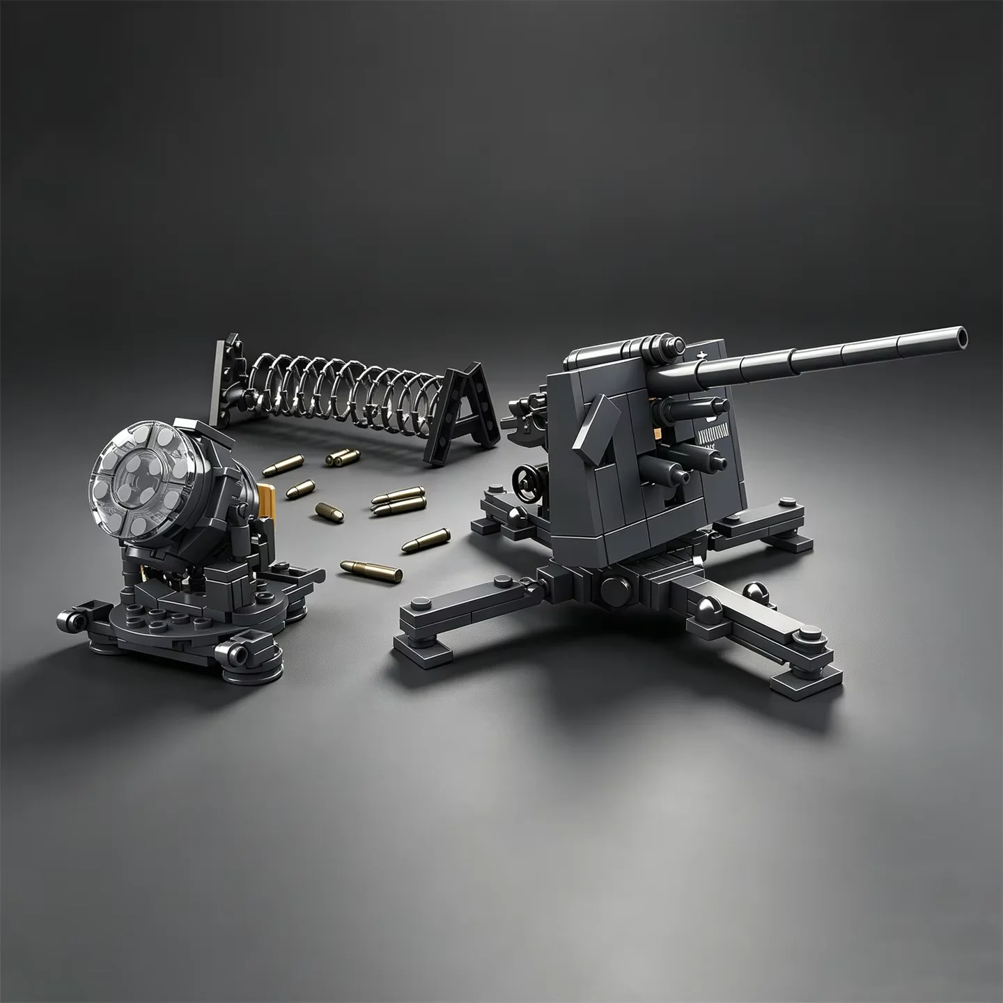 Image of 346-teiliger 60 cm Flak Sw-36 8,8 cm Flak 37 Baustein-Set Militärisches Klassisches Kampfzerstörer-Fahrzeug Bausteine Spielzeug für Erwachsene Geschenke