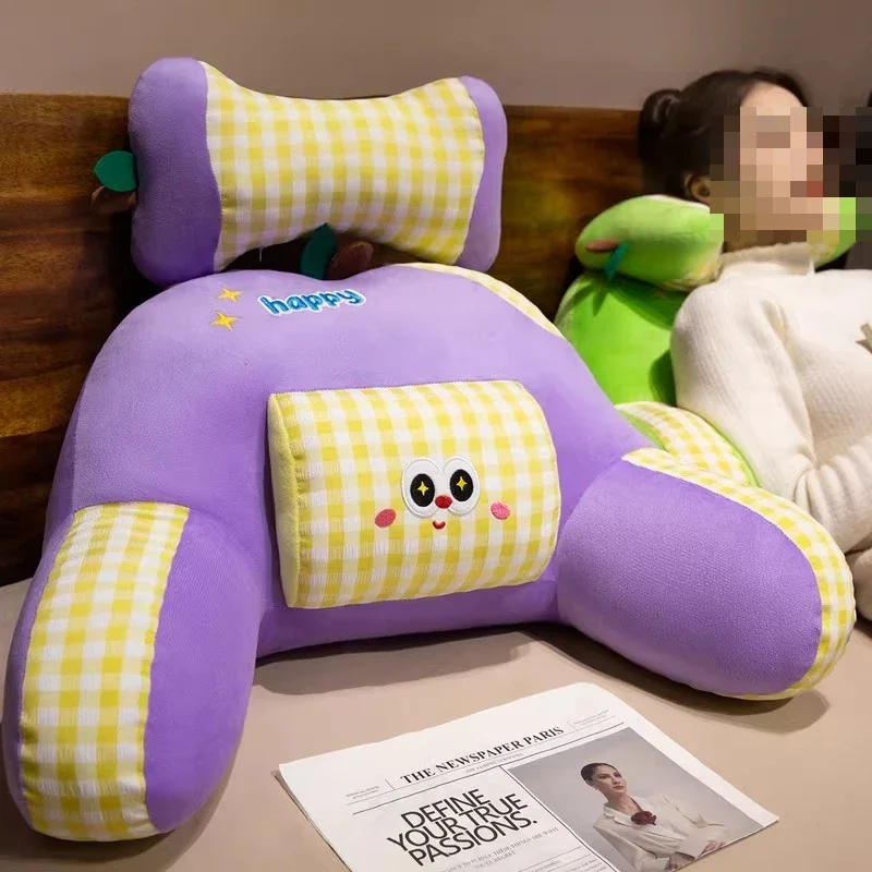 Bed Back Cushion Apple Shape Student Dormitory Reading and Playing with Mobile Phone Backrests Three Colors Available Soft Pad