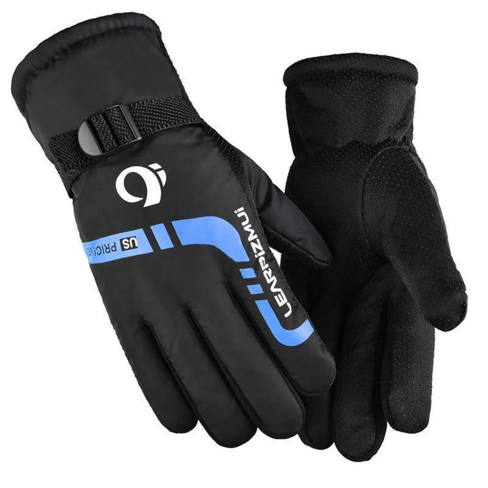 Guantes cálidos a prueba de viento, impermeables, engrosamiento, pantalla táctil, conducción al aire libre, Unisex, estilos de otoño e invierno,