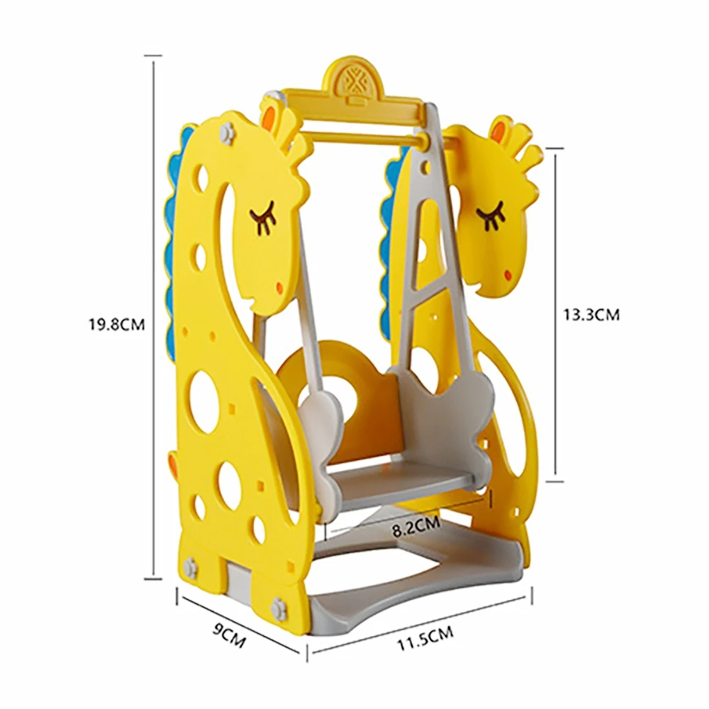 1/12 Accessori per bambole Bjd Giocattoli Accessori per bambole altalena in miniatura Giocattolo fai da te per regali per ragazze Giallo