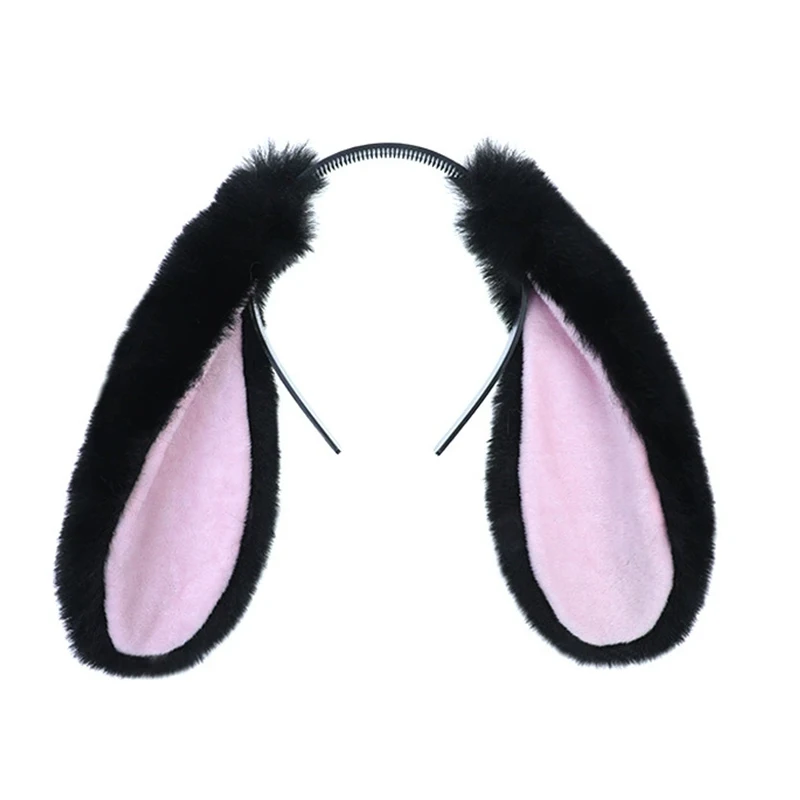 ** * Wholesale Cute Bunny Ears Headband Plush Rabbit Hair Hoop Headwear Cosplay Costume Hair Accessories For Adults Party