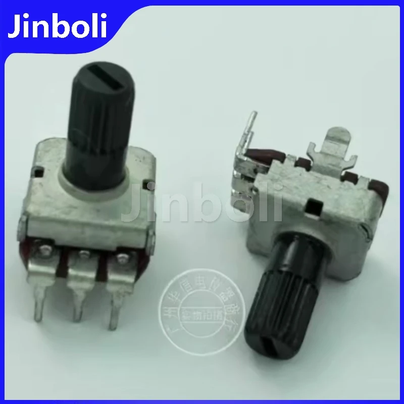 1PCS 12 Square Type Vertical Single Potentiometer A10K Handle Length 12MM Plum Shaft