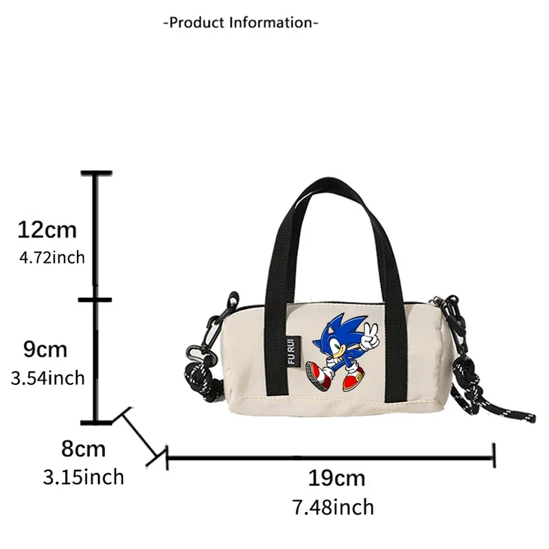 Sonics Shoulderbag Boy Girl Cartoon Anime Movie Characters Crossbody Bags Fashion Cute Mini Daily Handbag Key Storage Bag Gift