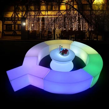Wonderful 16 mood colors plastic waterproof IP65 outdoor party club wedding pool garden bench