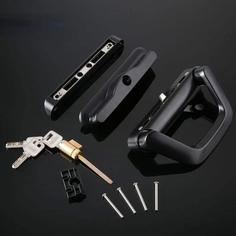 Door and Window Accessories Single Key  Balcony Sliding Door Docking  Solid Seamless Handle Lock