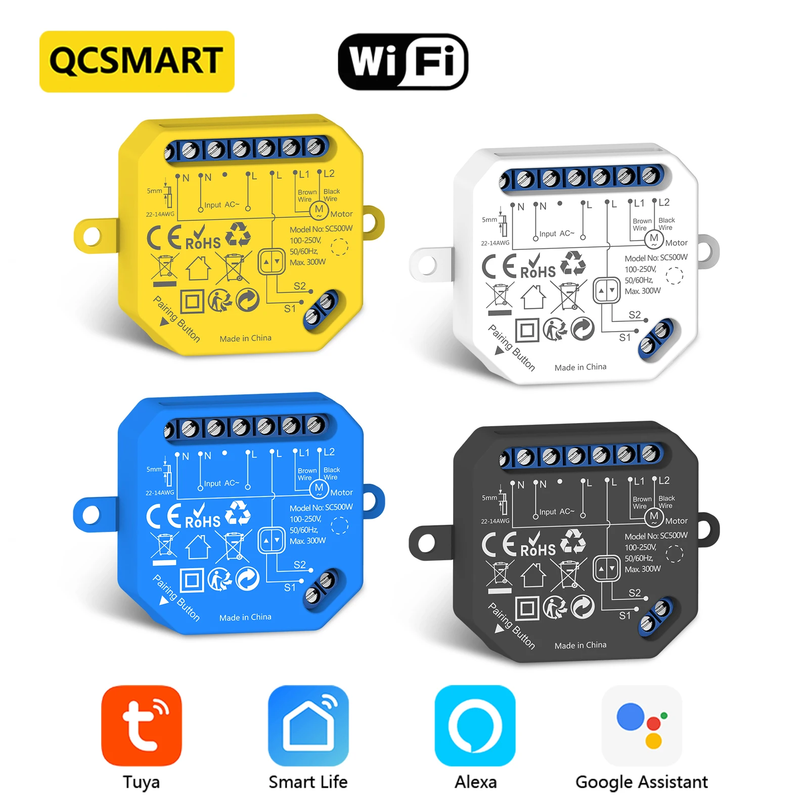 

Tuya Smart Life Curtain Switch Relay Module Percentage and Motor Running Time Settings Voice Control via Google Assistant Alexa