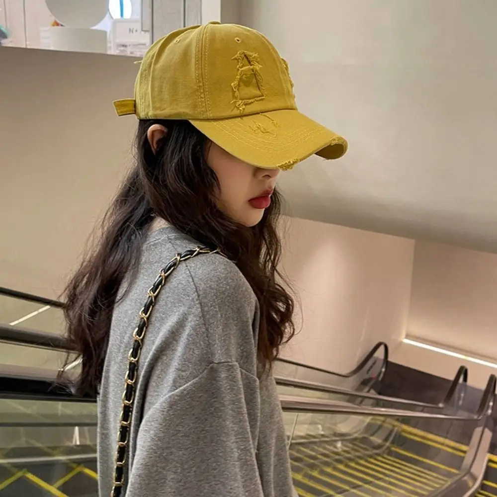 Fashion Wide Brim Baseball cap Cotton Unisex Hip Hop Hat Solid Color Sun Protection Sun Caps Women