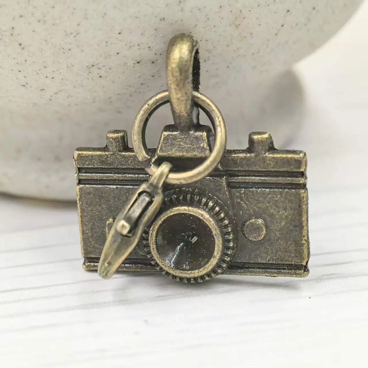 DIY Camera 3D Charm Pendant Necklace Dangle 36mm Long Handmade Crafts Supplies Material Bag 100PCS/lot