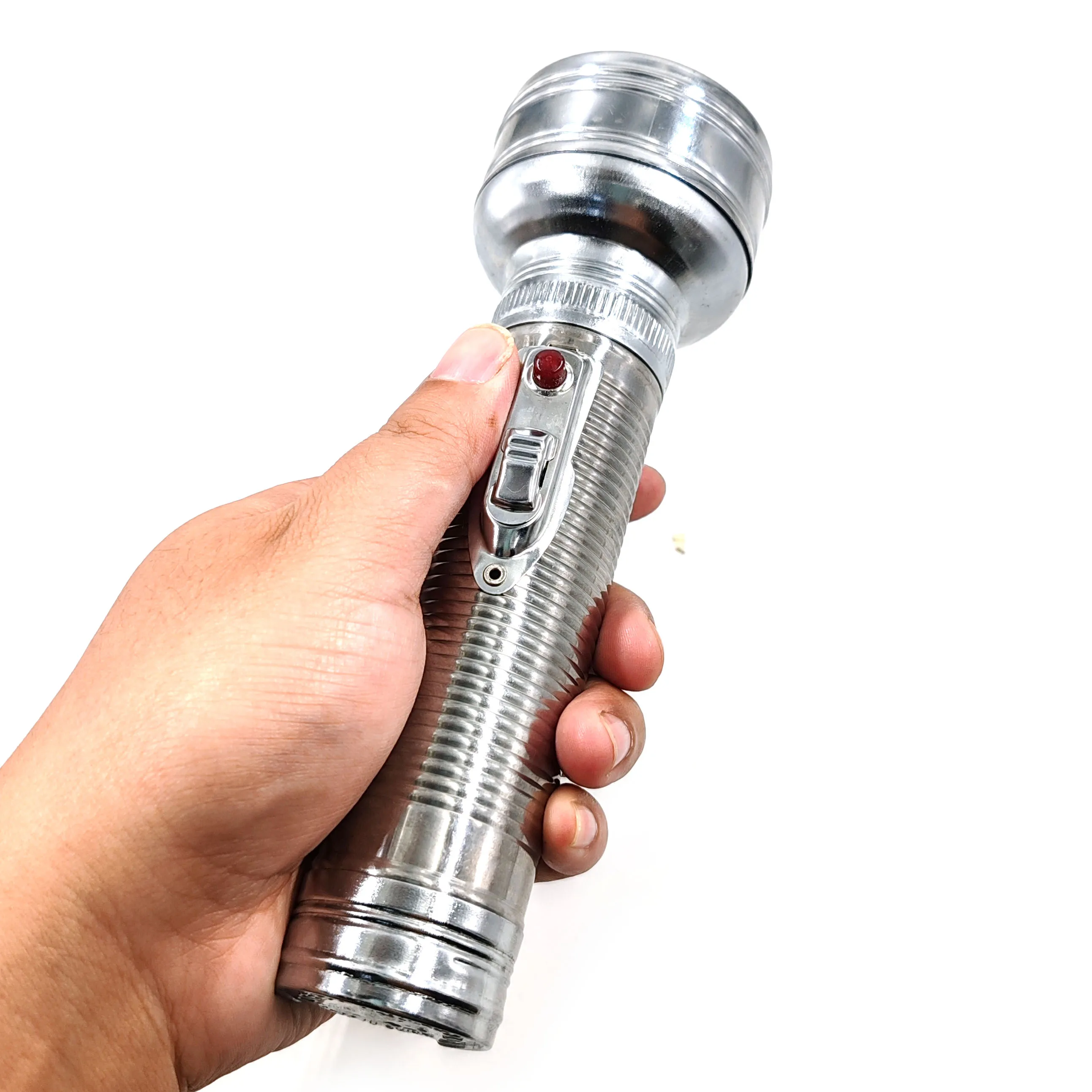 E10 Socket Hand Electric Torch Nostalgia Flashlight for The Elderly Low Light Level Home Collection