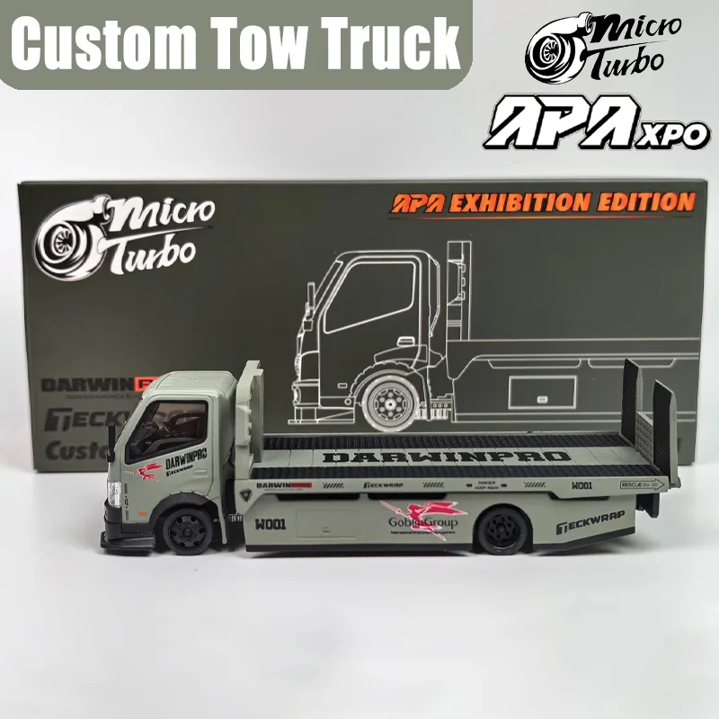 Micro Turbo 1/64 DarwinPRO TECKWRAP Custom Sleepwagen APAxpo Legering Motorvoertuig Speelgoed spuitgieten Metalen Model Collectie Jongen Geschenken