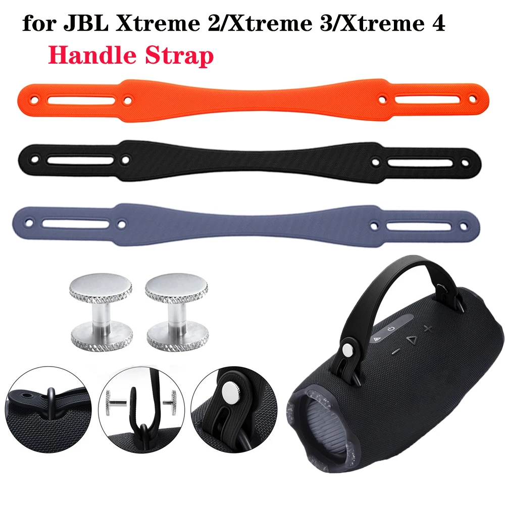 

Travel Speaker Handle Strap for JBL Xtreme 2/Xtreme 3/Xtreme 4 Speaker Silicone Detachable Speaker Grip Tape Screws Handle Strap