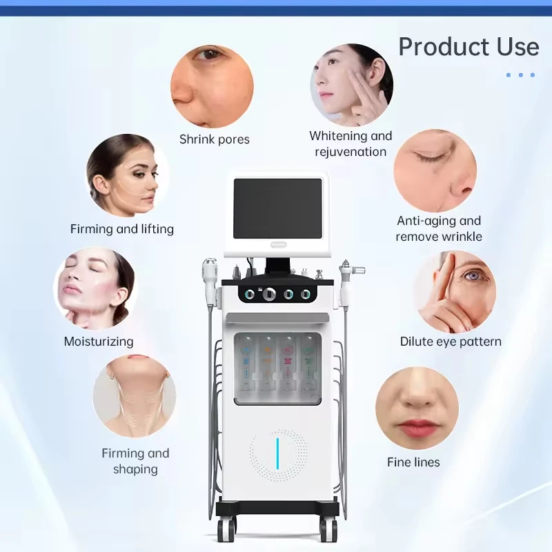 14 in 1 Jet Skin Hydra Bubble Whitening Pore Clean Water Derm Abrasion Jet Hydrogen Oxygen Hydrating Anti-Aging