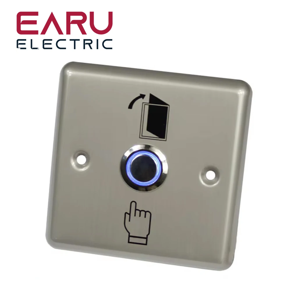 16mm Stainless Steel Waterproof Momentary Push Button Switch with Aluminum Alloy Panel Metal Doorbell Door Release Exit Button
