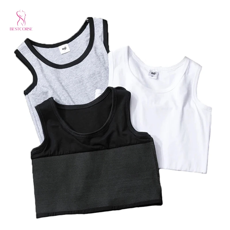 

Cotton Plus Size Binder For Chest Binder With Bandage Women Cosplay Trans Men Tomboy Big Breasts Pullover Vest Bra Lesbian