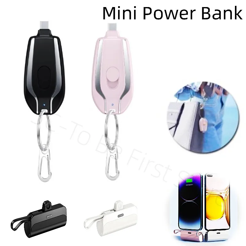 Portable Mini Power Bank 1500m Ah Waterproof Fast Charging For Huawei Xiaomi ios Backup External Battery Power Bank Keychain